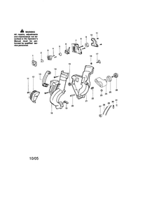 Housing/Handle/Fuel Tank Diagram and Parts List for WT200 Type 2 Weed Eater Leaf Blower / Vacuum